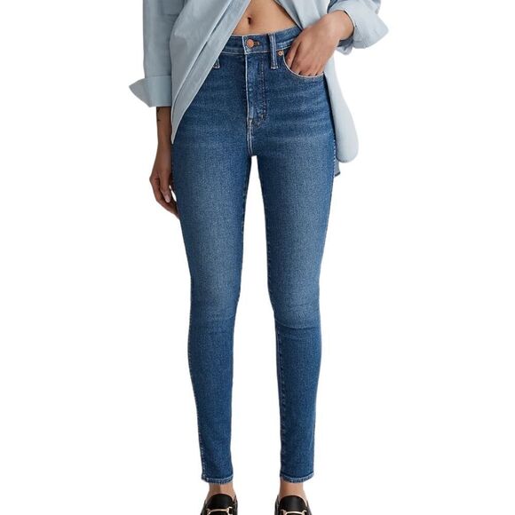 MADEWELL  9” Hi Rise skinny blue jeans. NEW - Picture 1 of 8
